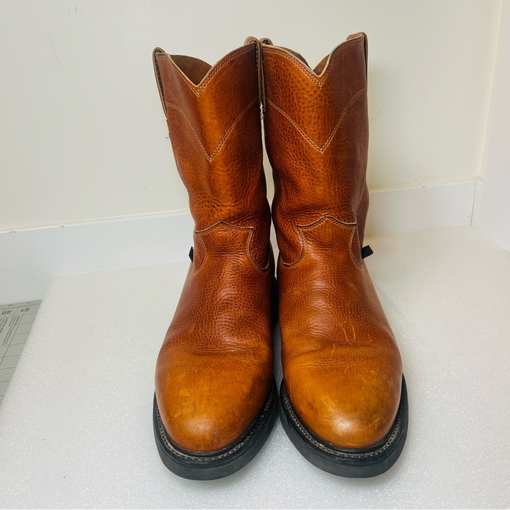 Justin Leather Roper Work Boots 11.5 - Picture 2 of 8